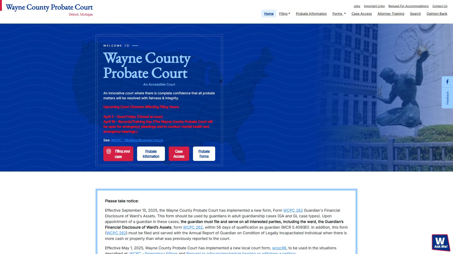 Wayne County Probate Court for Dearborn probate court records