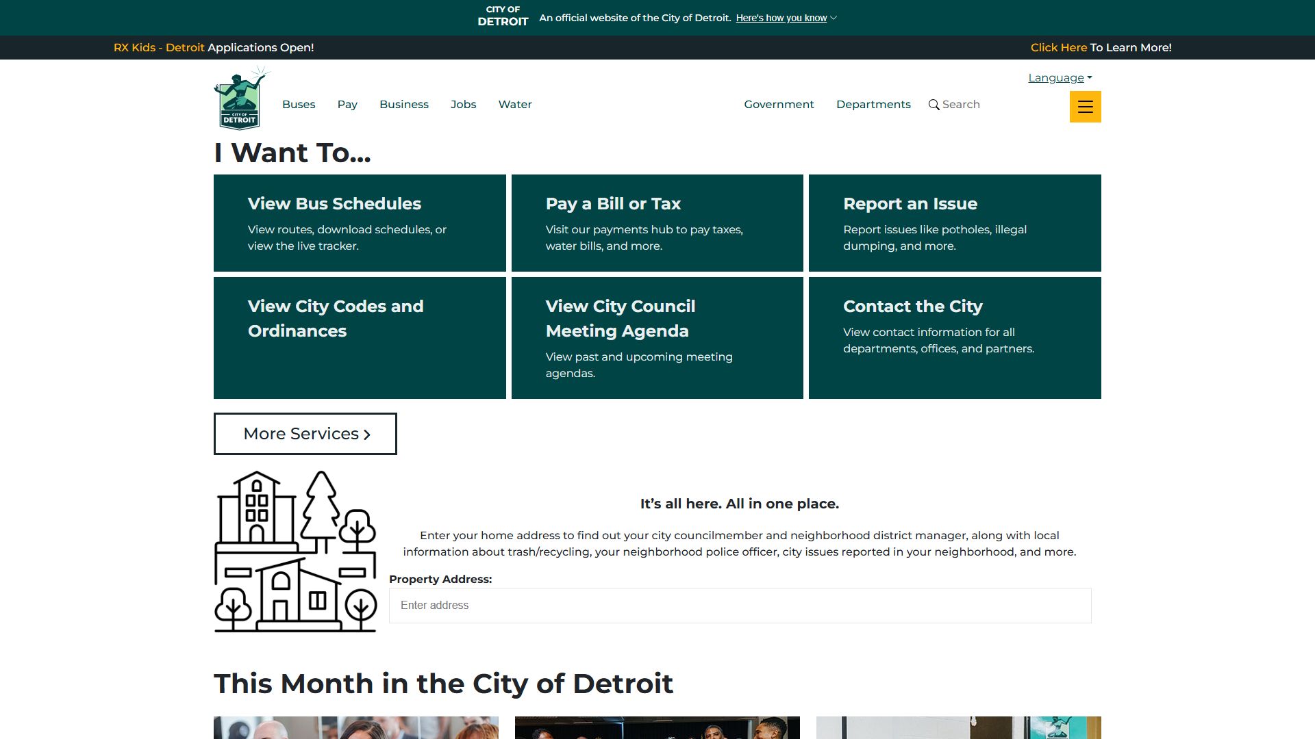City of Detroit website for Detroit probate court records