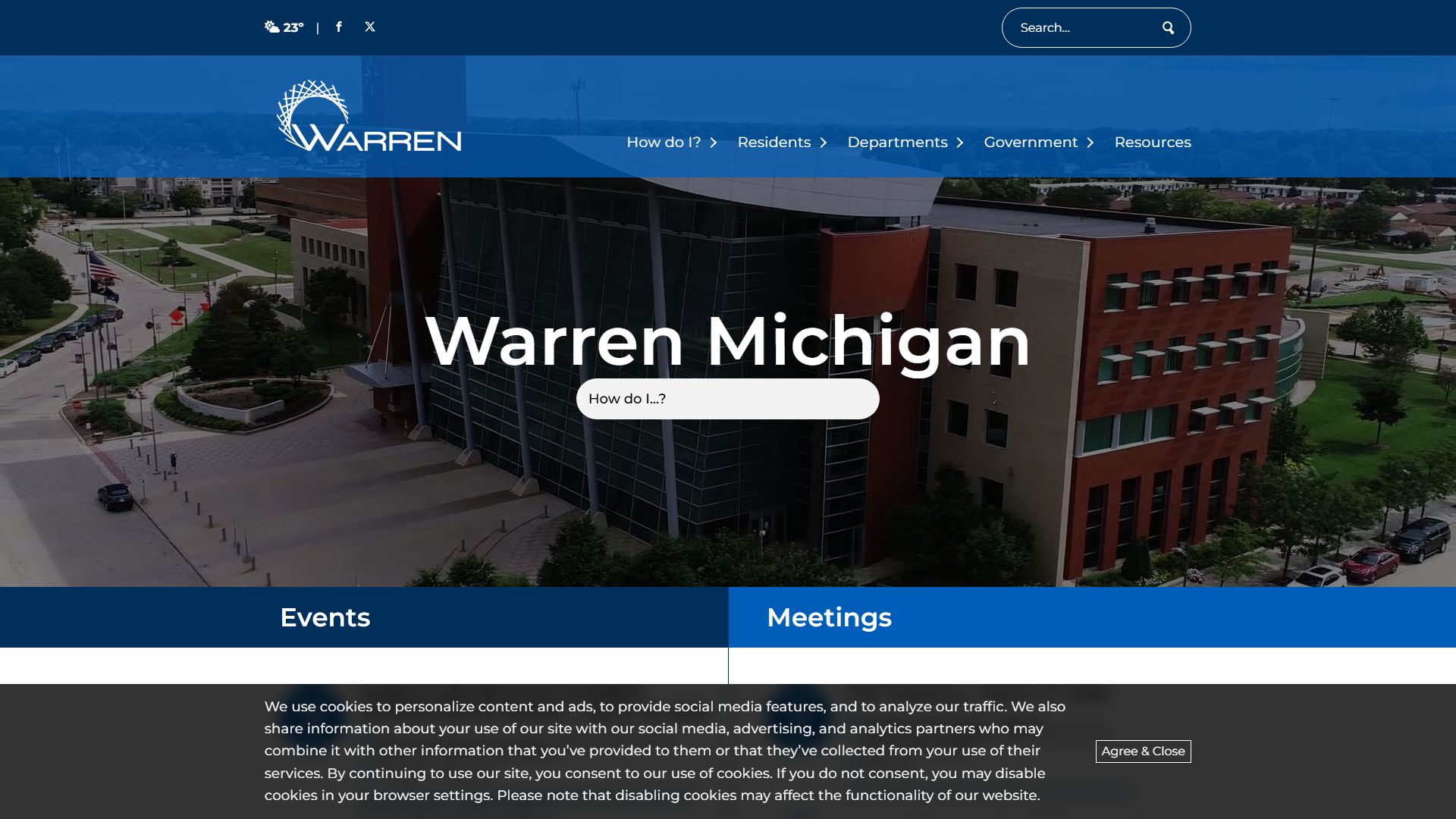 City of Warren website for Warren probate court records