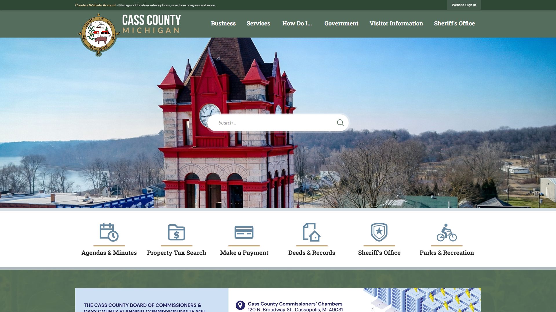 Cass County website for probate court records access