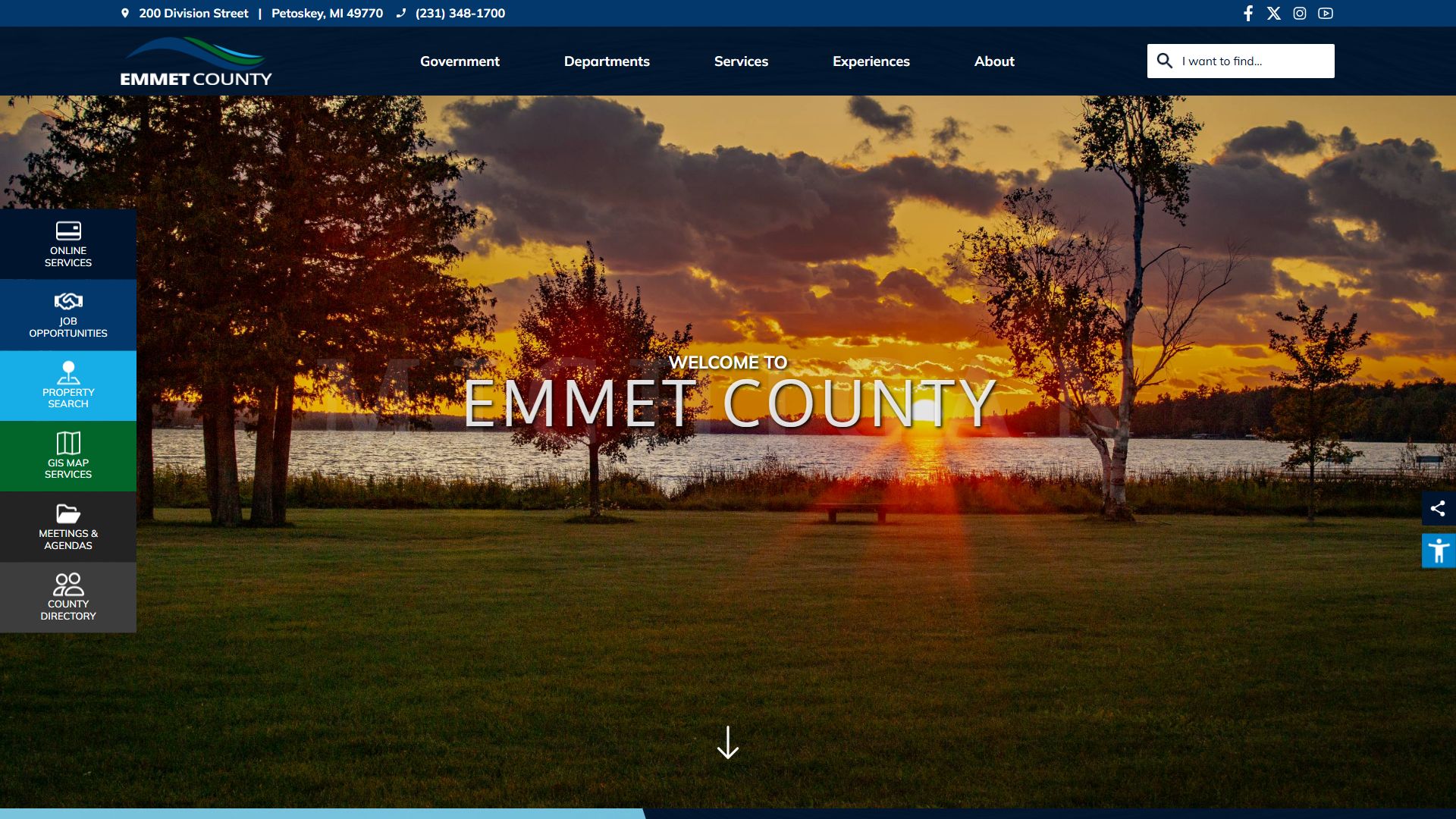 Emmet County website for probate court records