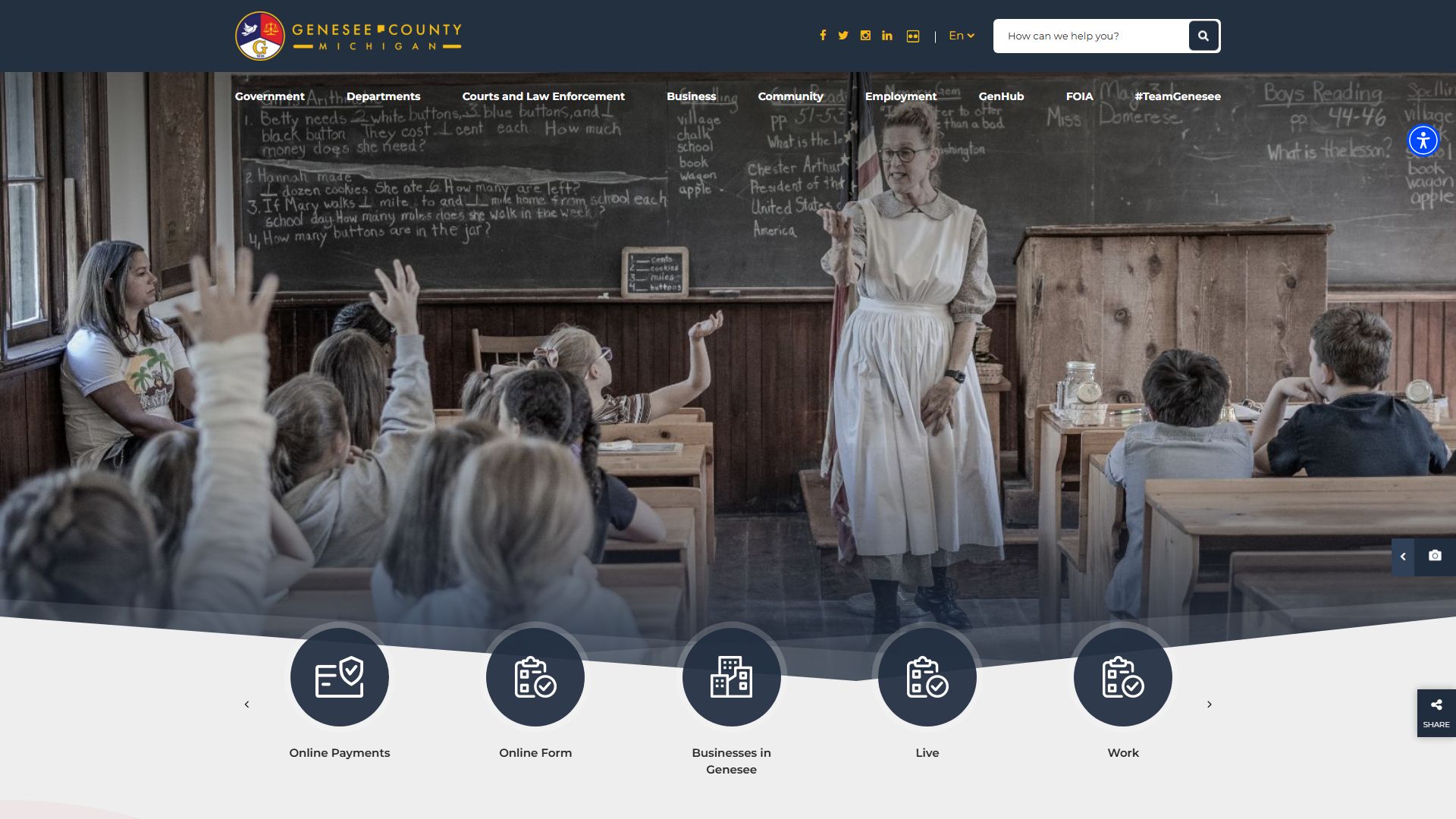 Genesee County government website for probate court records