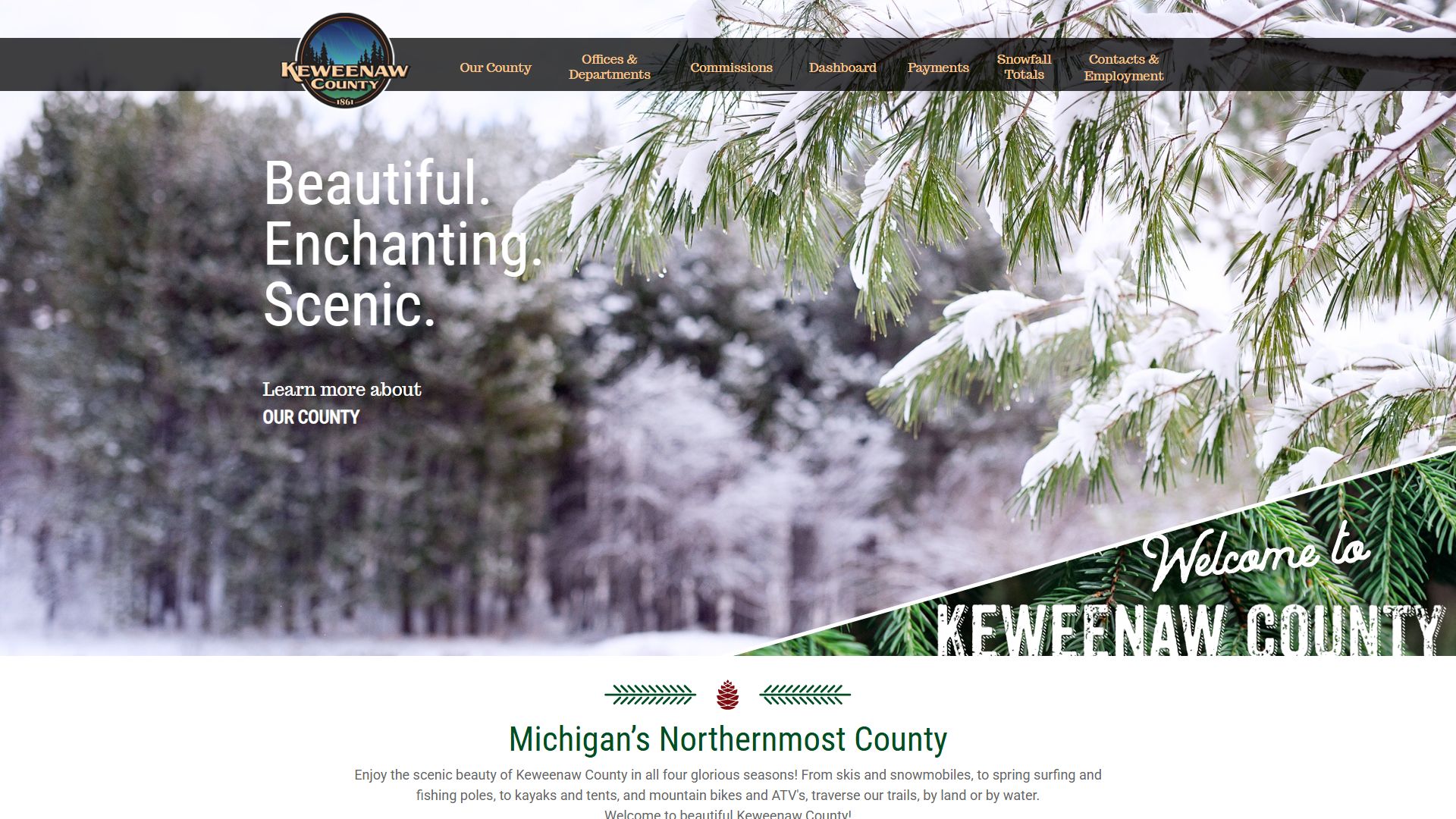 Keweenaw County website for probate court records