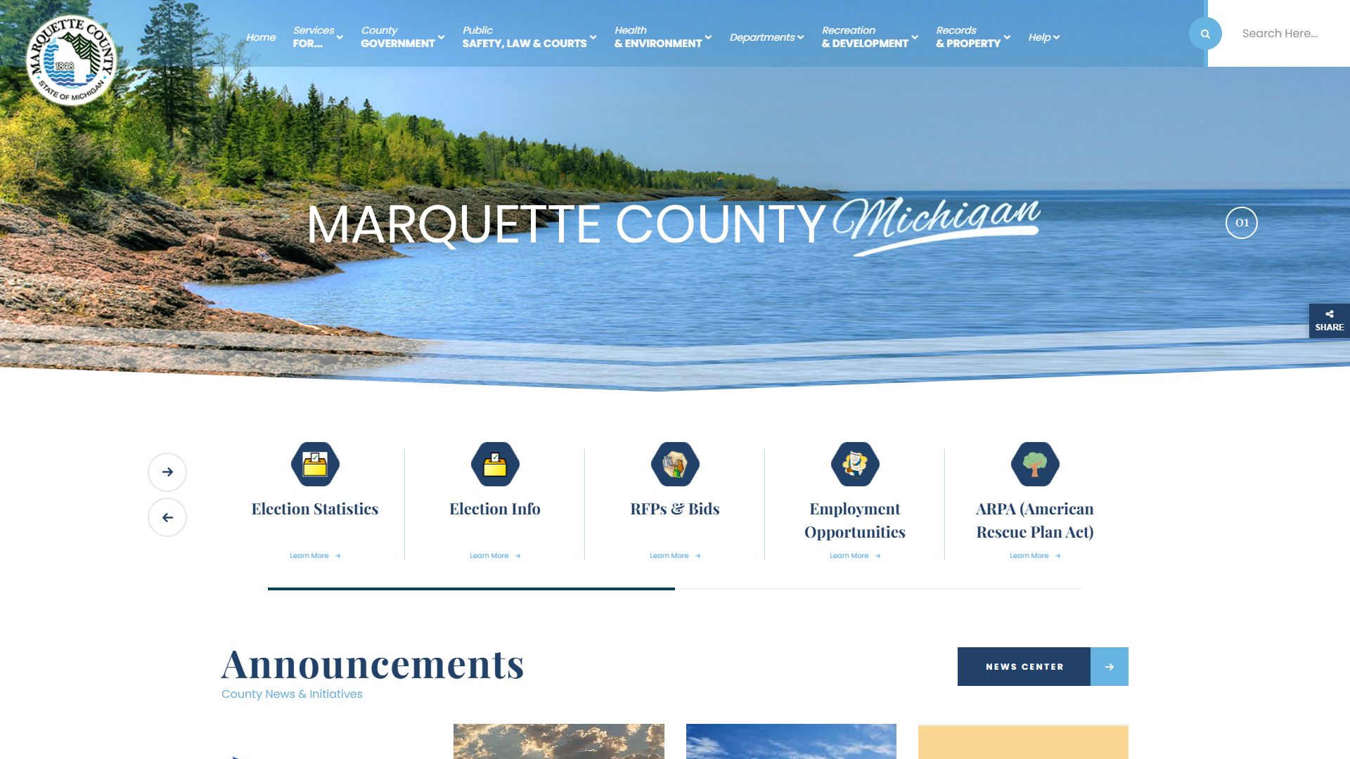 Marquette County probate court records and county government resources