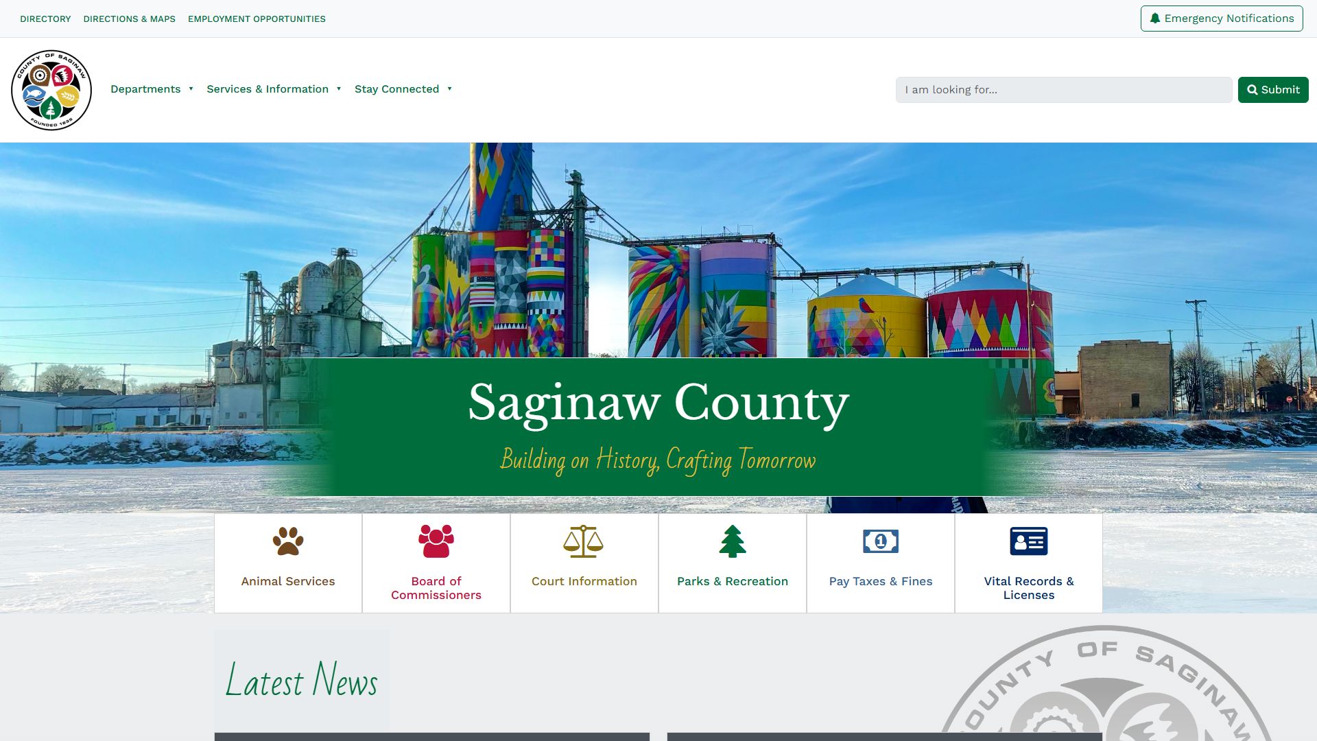 Saginaw County probate court records main resource page