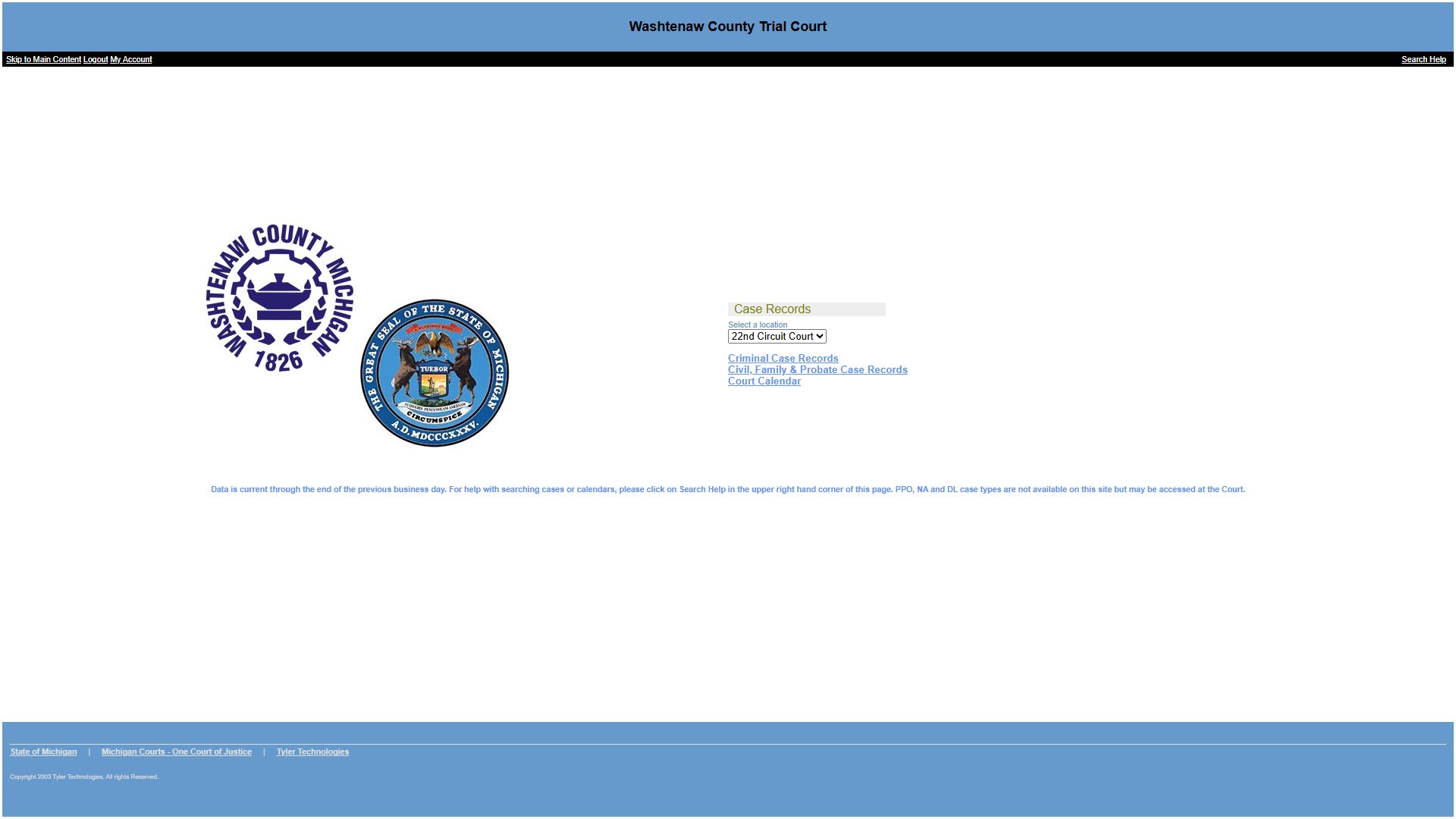 Washtenaw County public access search for probate court records
