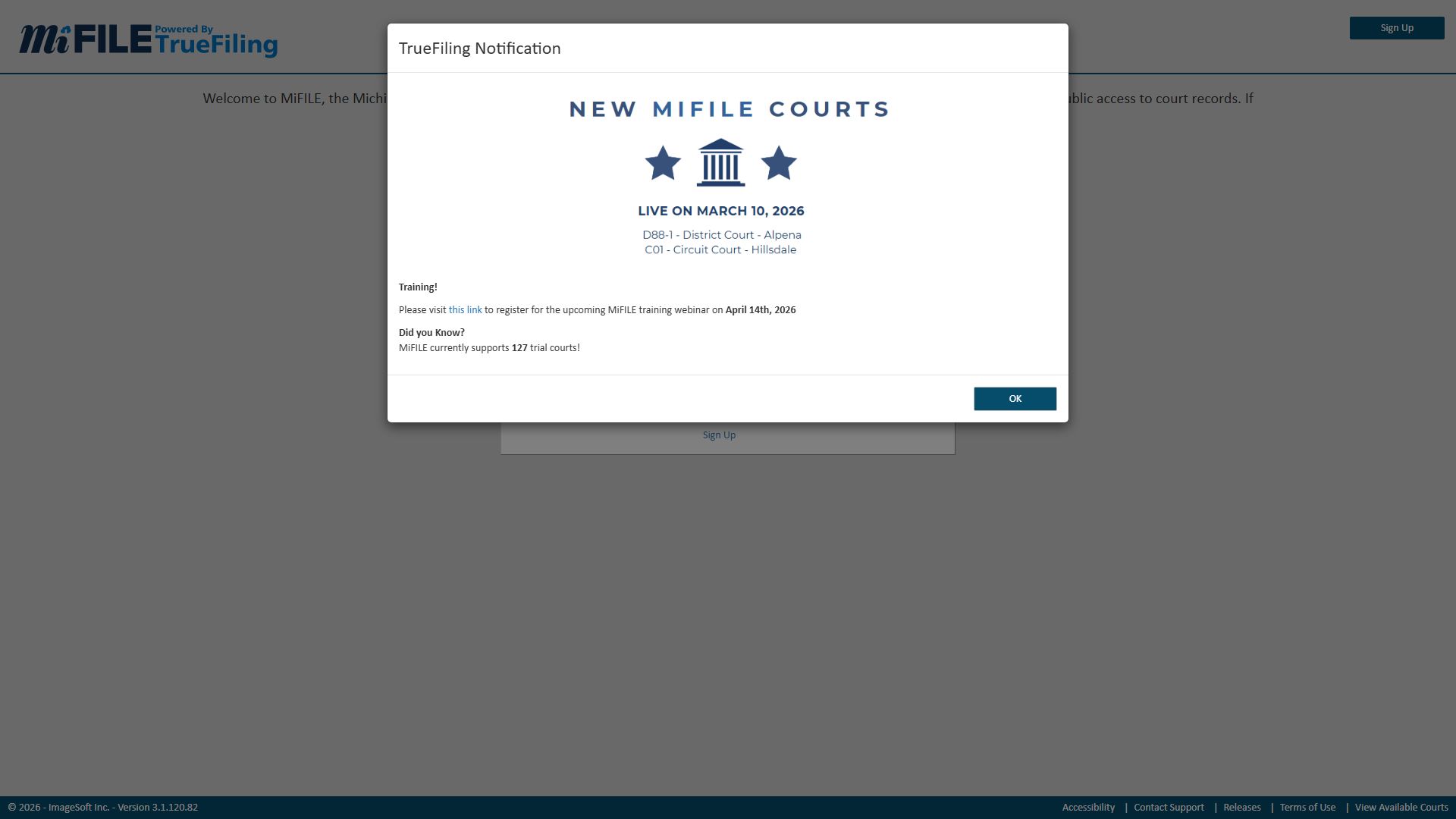 Livingston County probate court records MiFILE electronic filing system